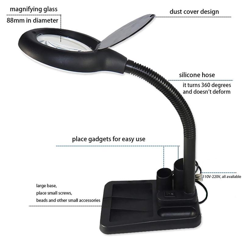 magnifying reading lamp with stand