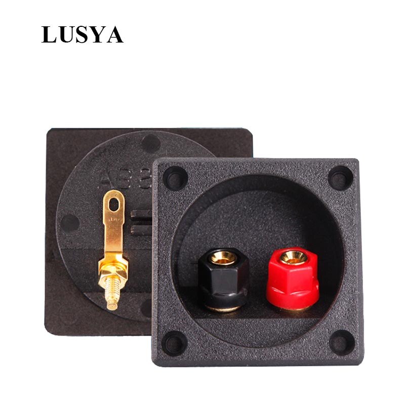 Lusya Pure copper plated speaker junction box Banana socket Terminals