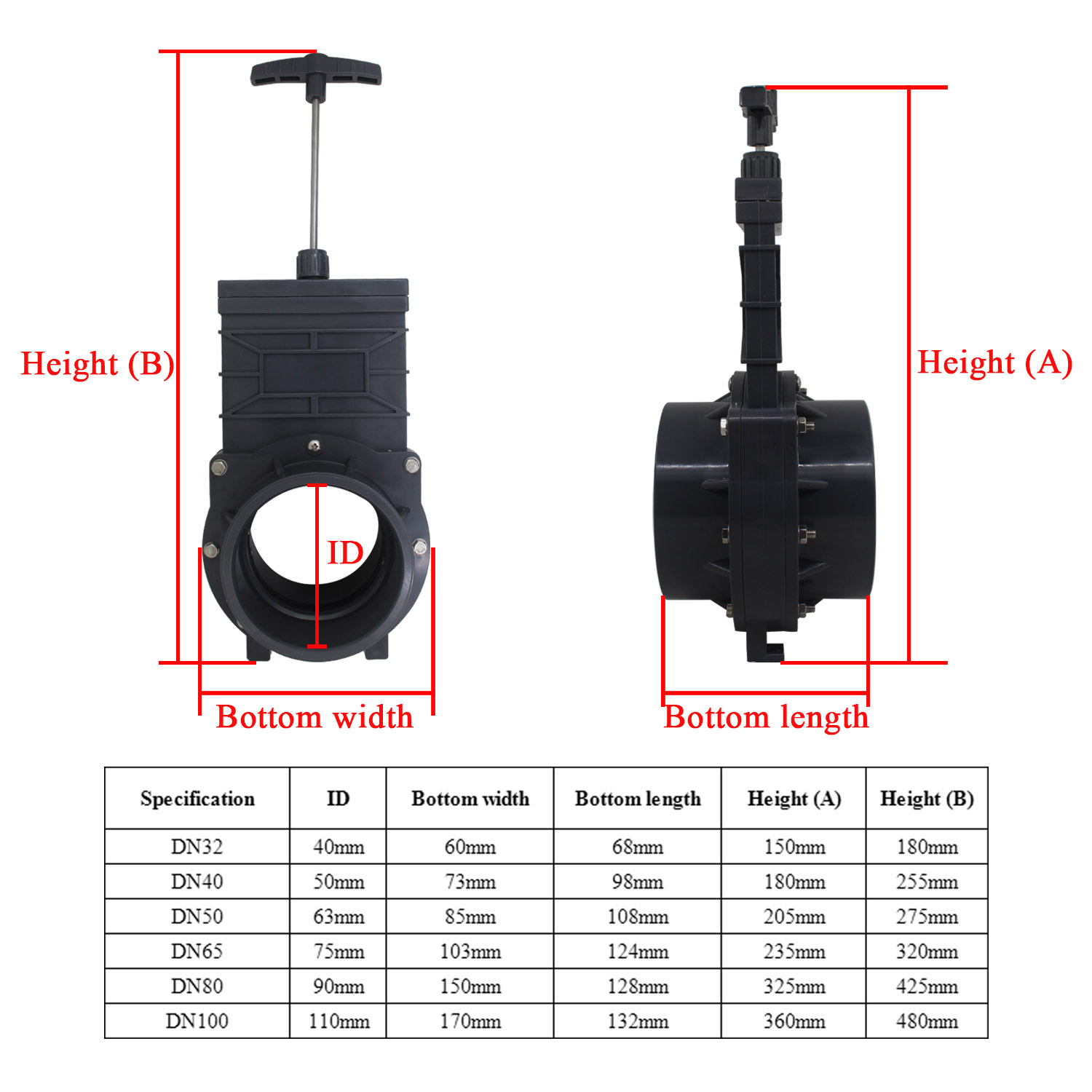 pool gate valve pvc slide valve sewer slide valve for camper car