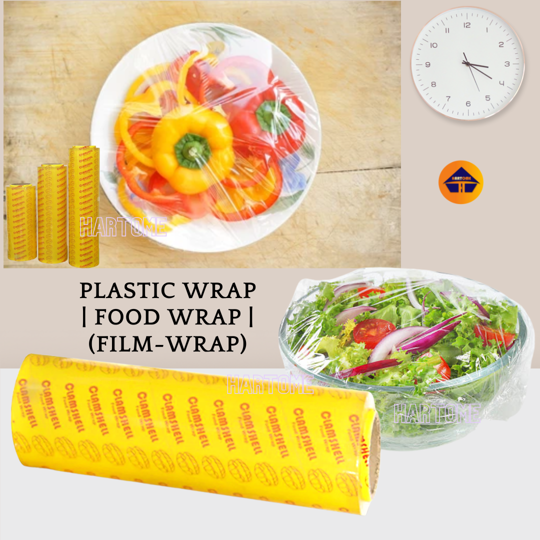 Cling Wrap Food Grade (12" x 300 Meters 15 Microns) Clamshell