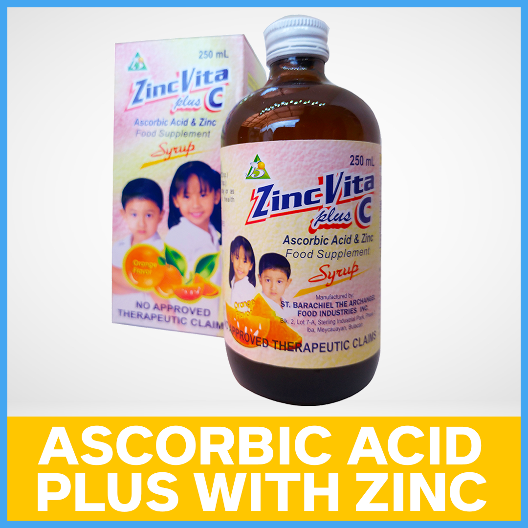 ZincVita Plus C 250 ML with (Ascorbic Acid & Zinc) Food Supplement