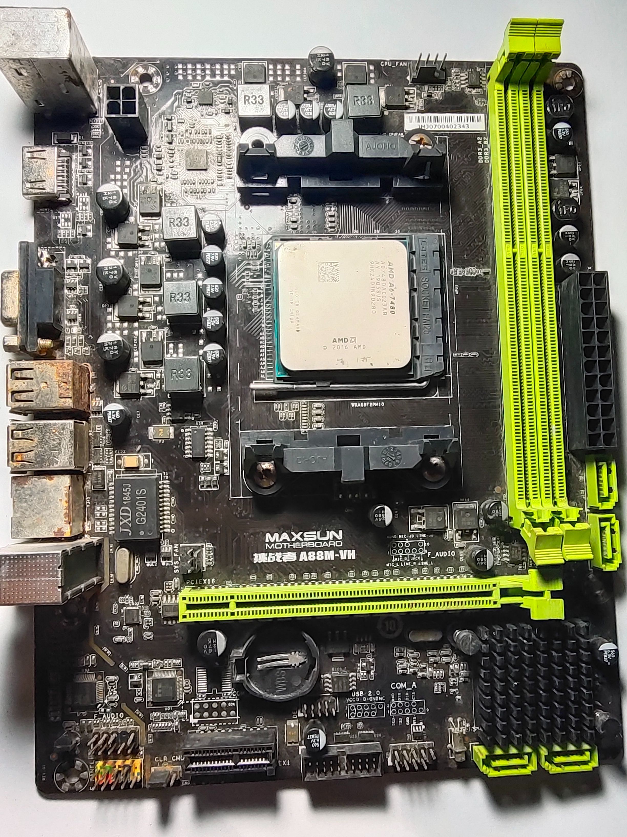 Working Used Amd a67400 with MAXSUN A88MVH Motherboard bundle ddr3