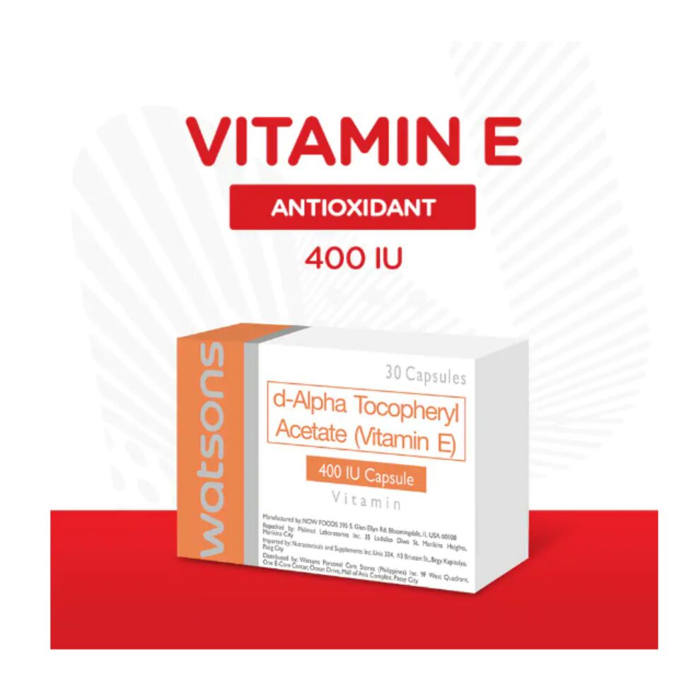 Watsons Generics Vitamin E 400 IU capsules 30 capsules) Lazada PH