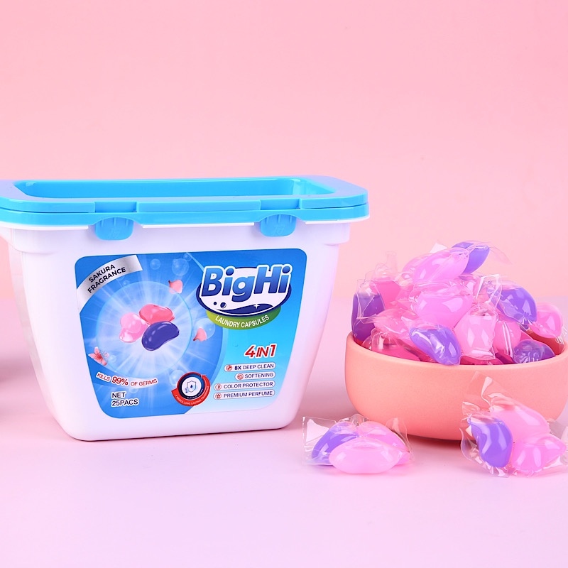 Laundry Liquid Detergent pods Capsules BigHi Perfume Laundry beans