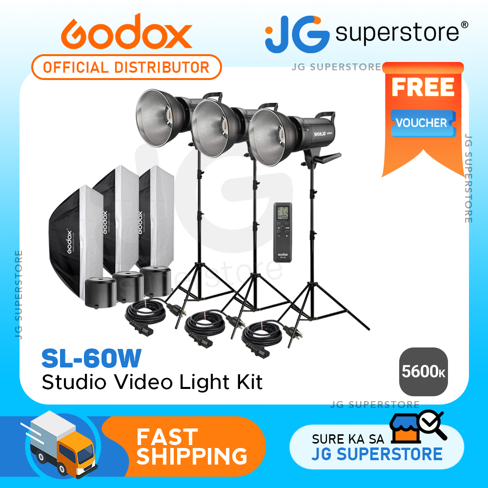 Godox SL60W Kit with Soft Box Softbox 5600K Studio Continuous LED