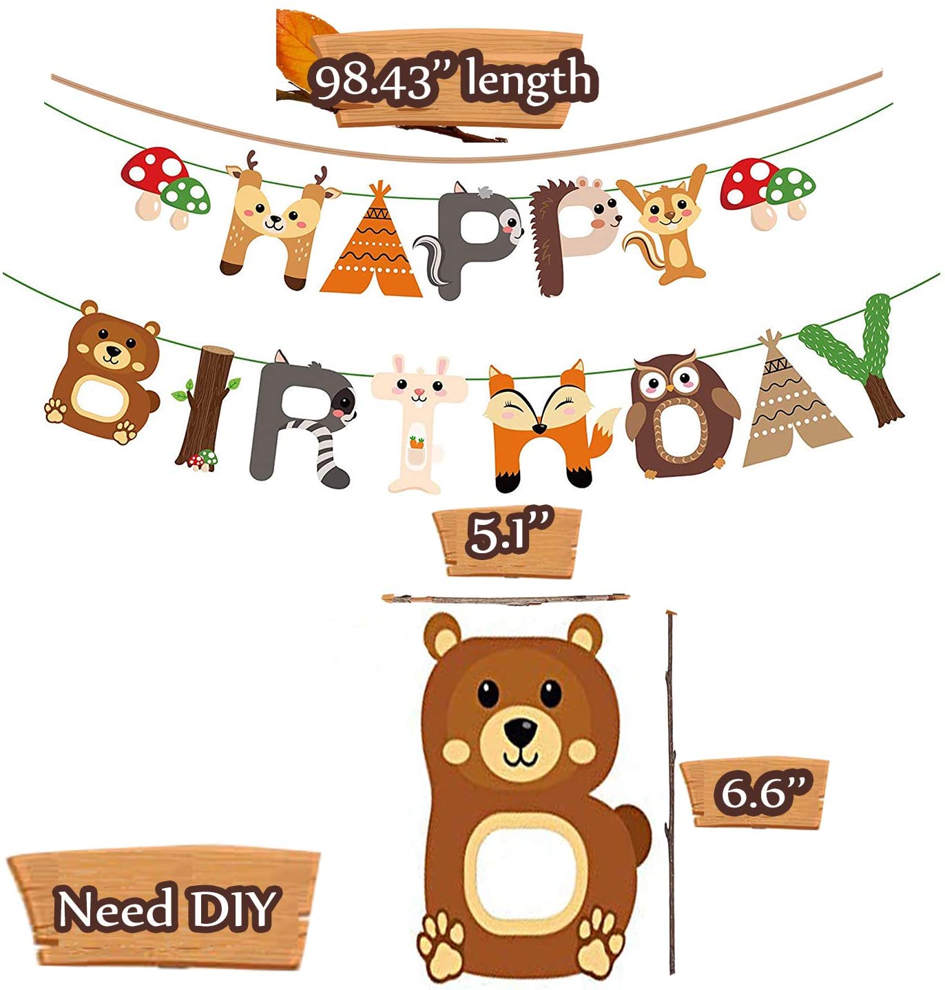 woodland baby shower decorations