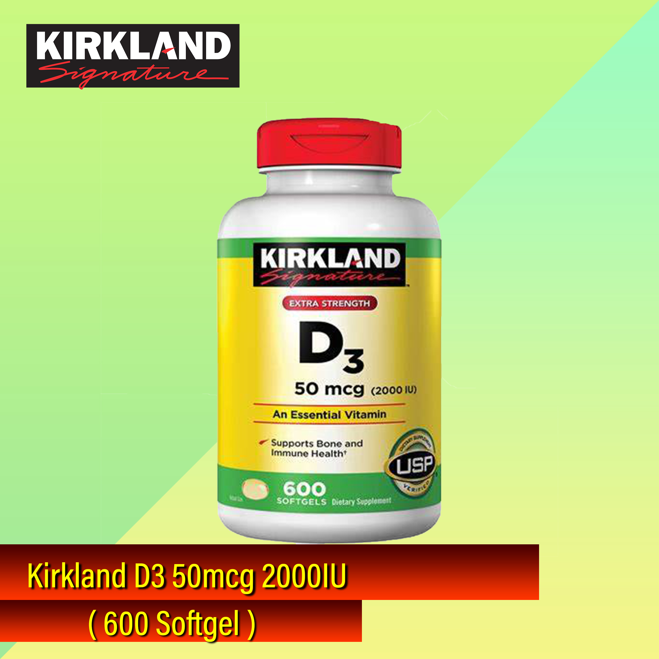 Kirkland Vitamin D3 50 mcg 2000 I.U. (600 Softgels) Lazada PH