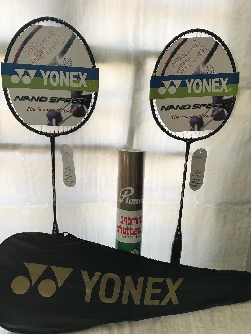 Yonex Badminton 2pes ( 1 Pair ) Racket Random Design with Pioneer