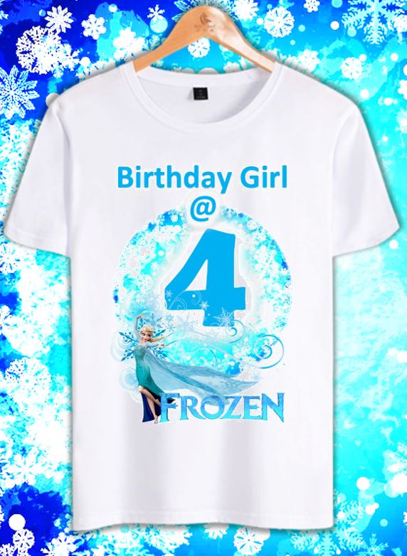 Frozen 4th birthday on sale shirt