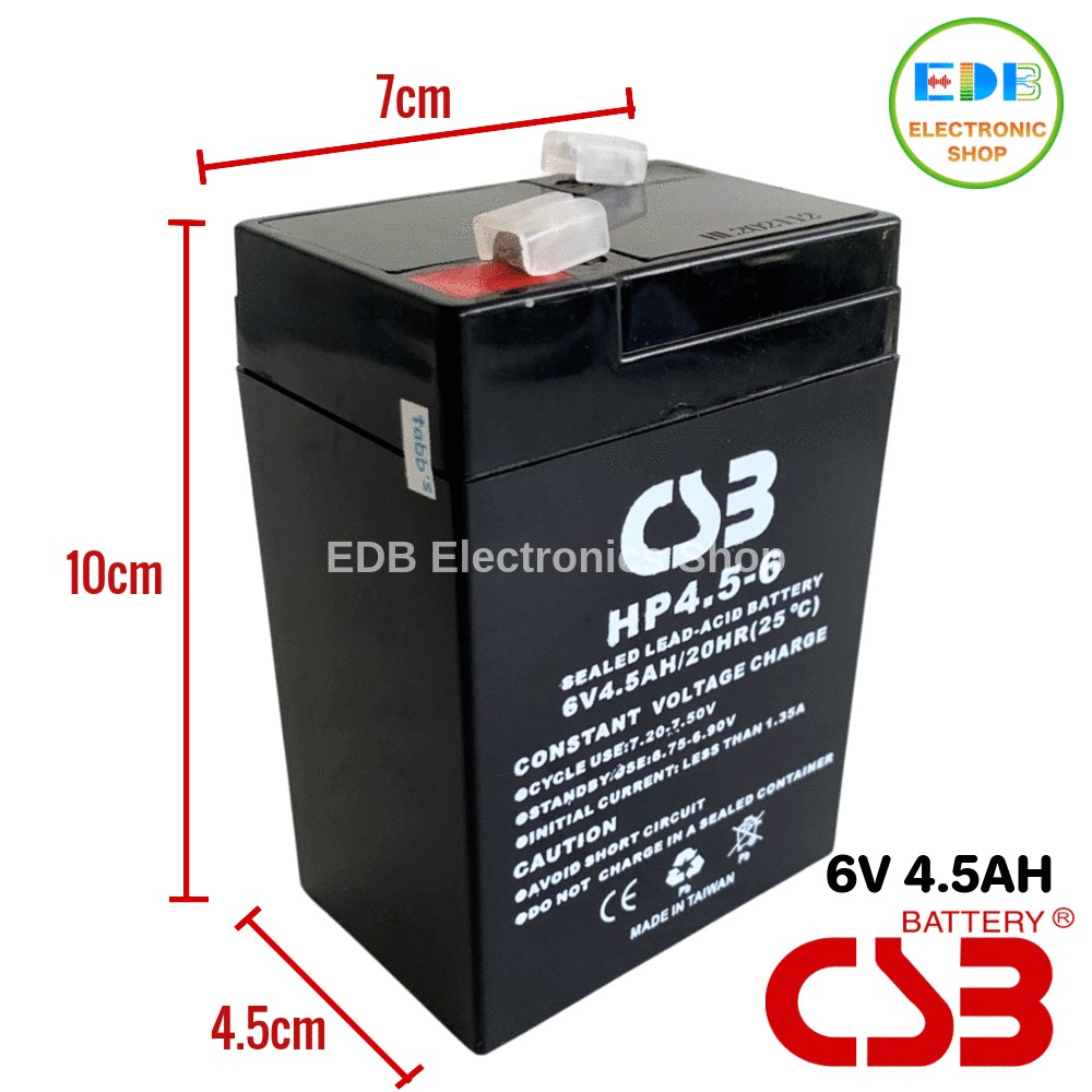Battery 6V 4.5Ah Sealed Lead Acid Rechargeable Battery 6V4.5Ah 6V