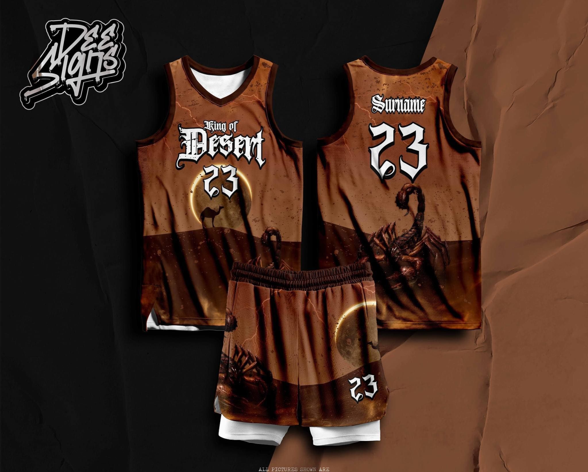 FREE CUSTOMIZE OF NAME AND NUMBER ONLY DESERT 01 BASKETBALL JERSEY