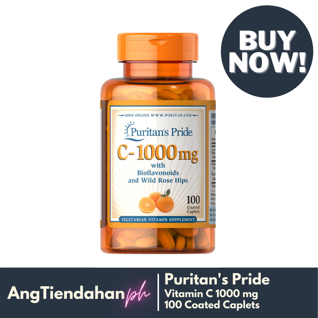 Puritan S Pride Vitamin C 1000 Mg With Bioflavonoids Rose Hips 100 Caplets Authentic And Imported From Usa Expiry June 23 Lazada Ph