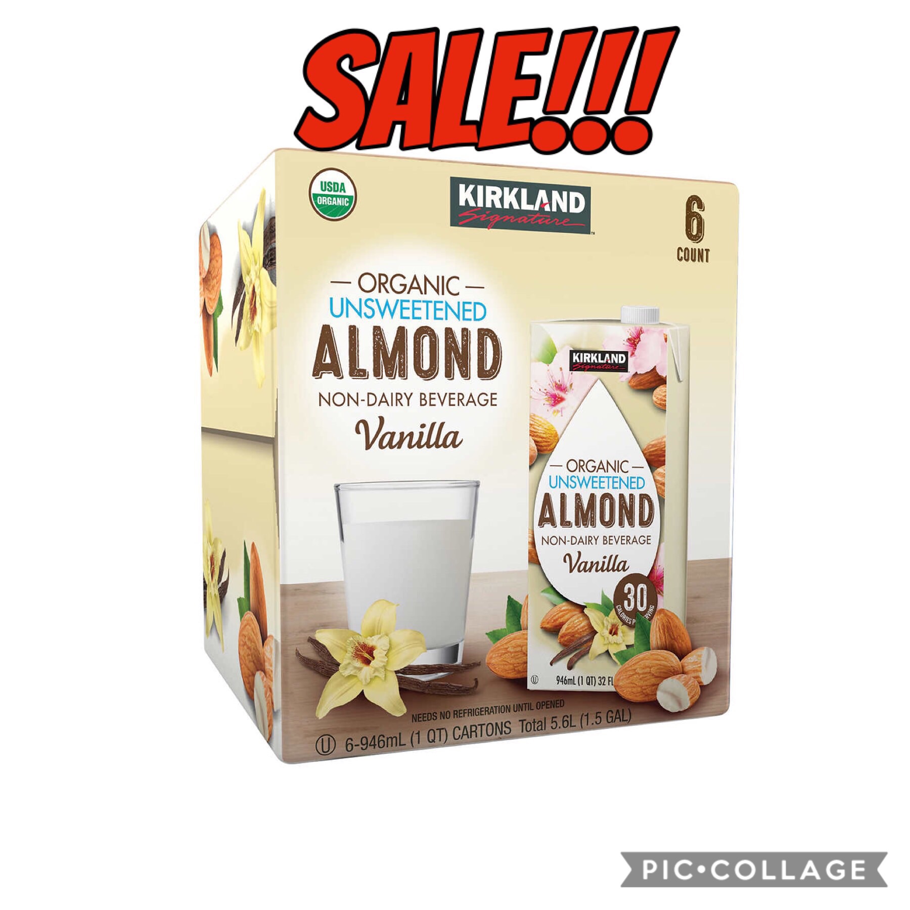 KIRKLAND ALMOND MILK 946ml X 6 counts Lazada PH