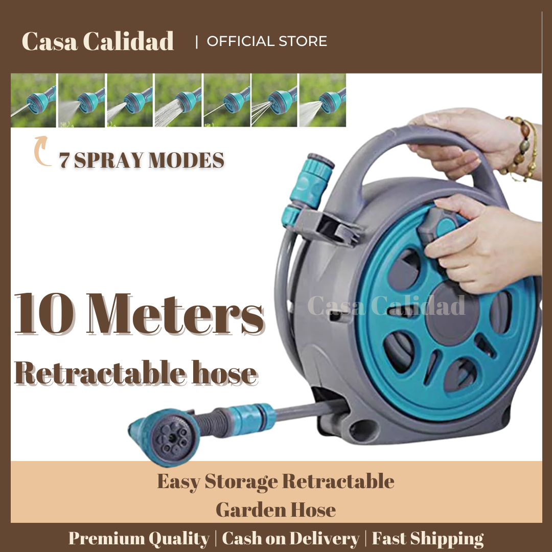 Casa Calidad | Easy Storage Retractable Garden Hose with 7 Spray Modes ...