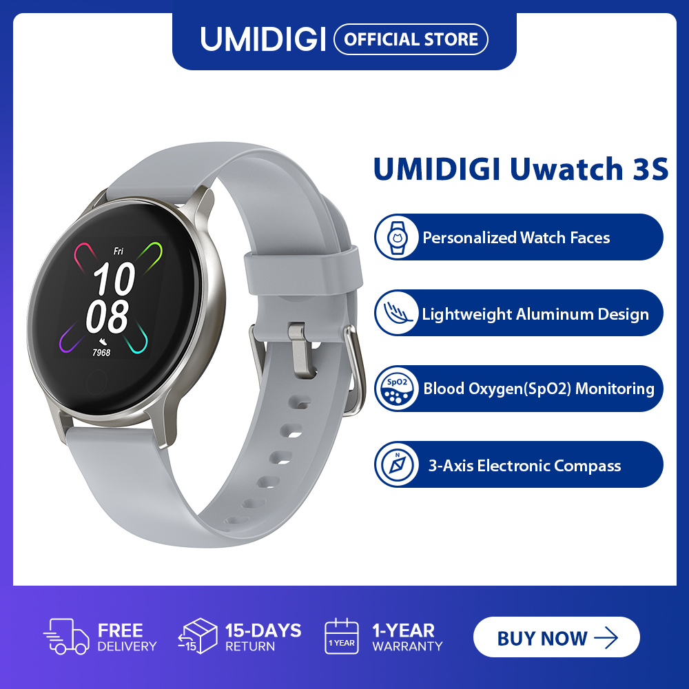 Global Version】UMIDIGI Uwatch 3S Smart Watch Men Women 5ATM