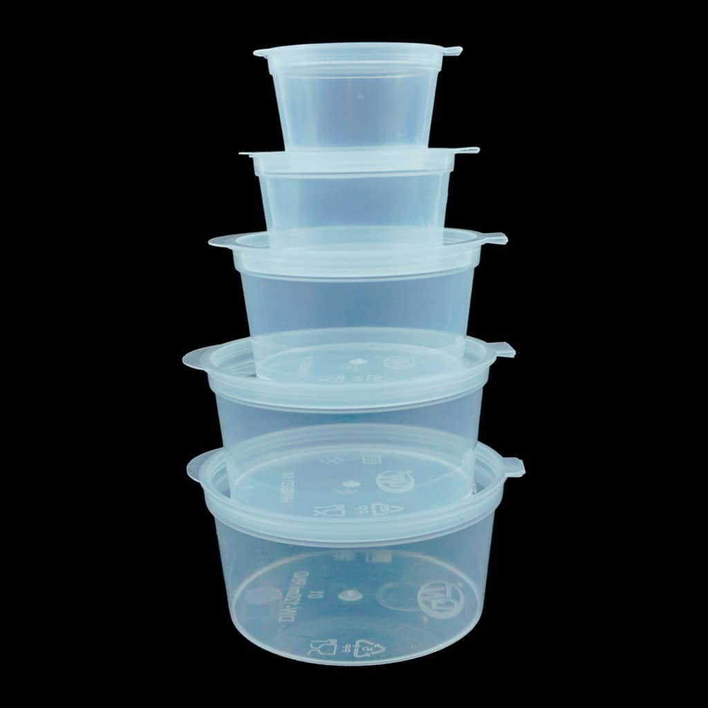 TakeAwayz Plastic Sauce Cups W/ Hinged Lids 3 Sizes For Food, Paint &  Pigments Reusable Storage Bottles . From Pangpangya, $7.11