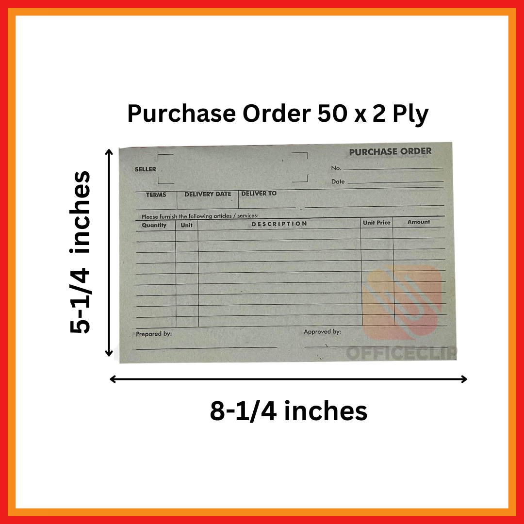 Business Form - Purchase Order 50's x 2ply | Lazada PH