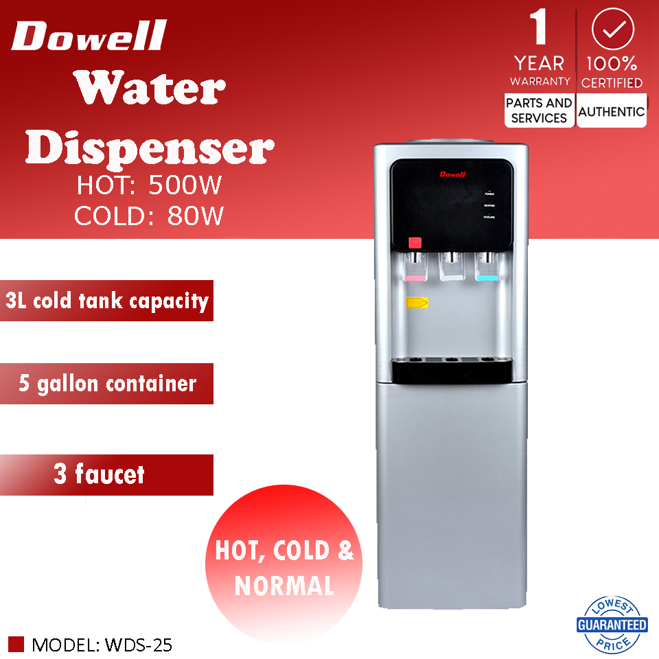 Dowell Top Load Hot, Normal, and Cold Water Dispenser WDS25 Lazada PH