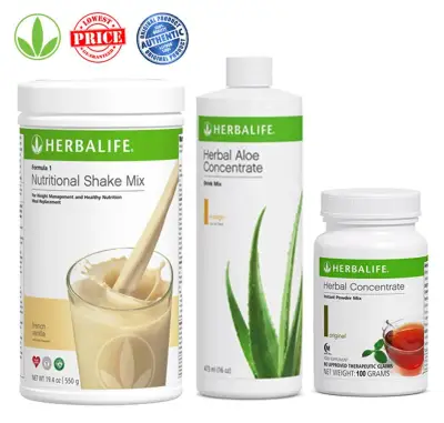 Herbalife Weight Loss Program (Vanilla Shake, Aloe Mango, Tea 100g)