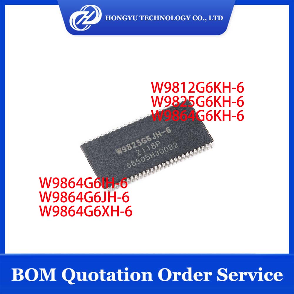 1 buah w9812g6kh-6 w9825g6kh-6 w9864g6kh-6 w9864g6ih-6 w9864g6jh-6 w9864g6xh-6 ic dram tsop-54 memori