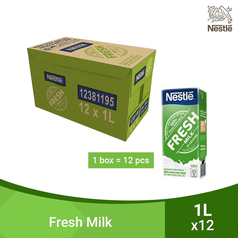 NestlÉ Fresh Milk 1l Hi Calcium Pack Of 12 Lazada Ph