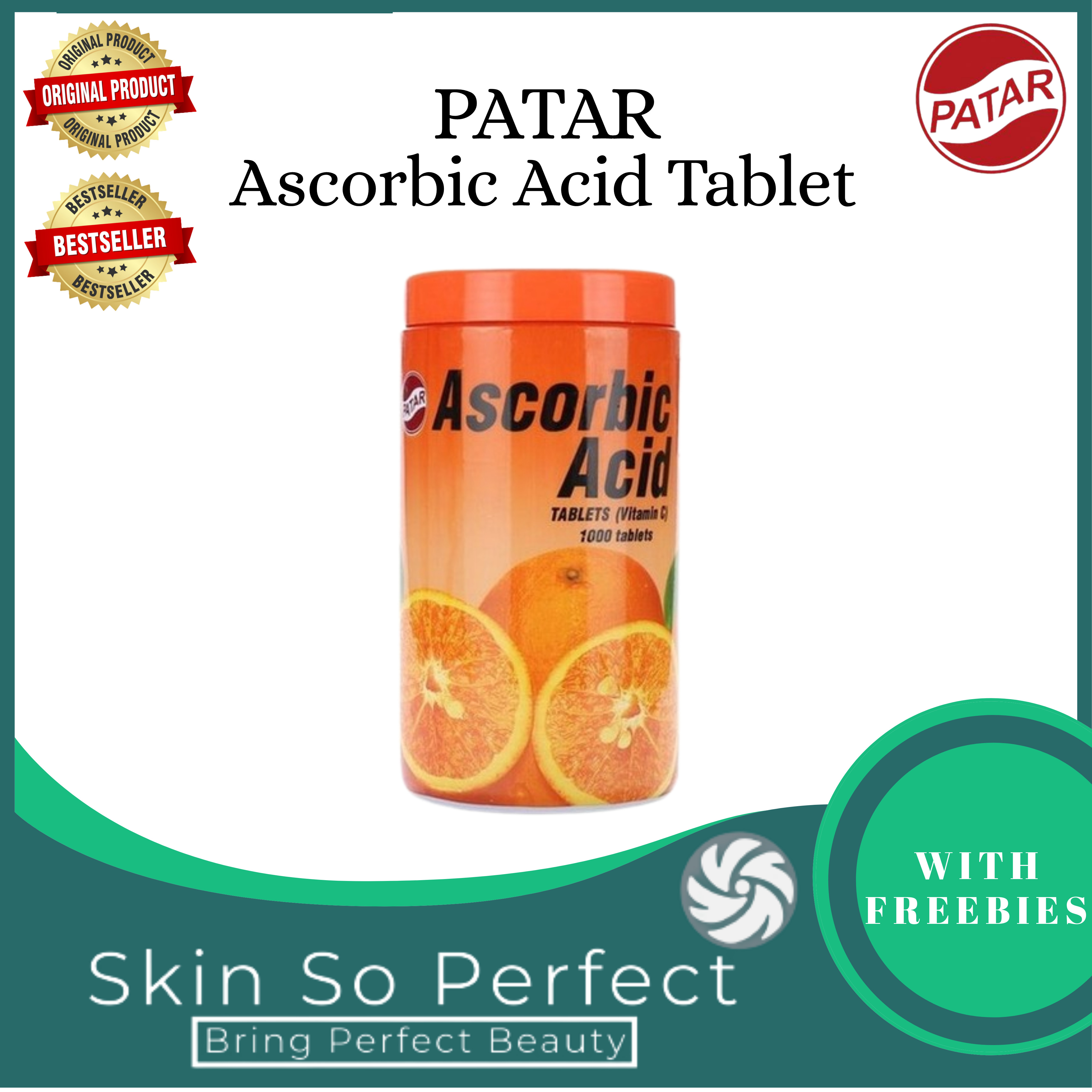 Skin So Perfect ORIGINAL PATAR ASCORBIC ACID (VITAMIN C) 1000