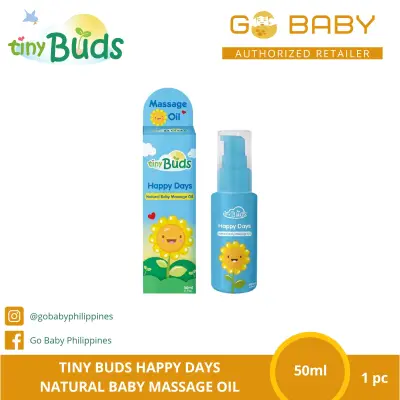 Tiny Buds Happy Days Natural Baby Massage Oil, 50ml | Go Baby Philippines