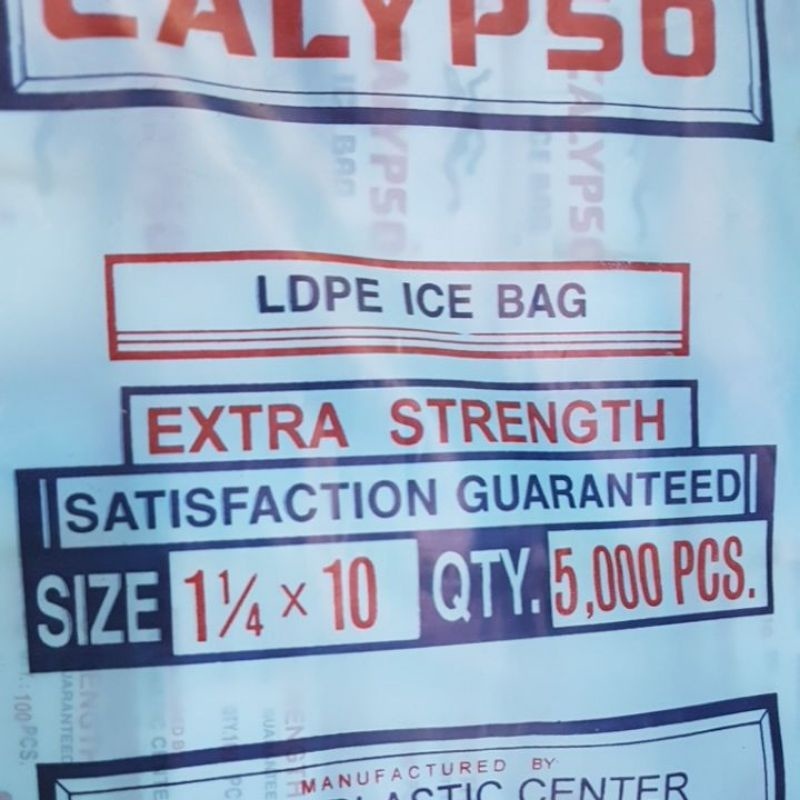 1 pack Ice Candy plastic 1.25x10 LDPE 5000's Lazada PH