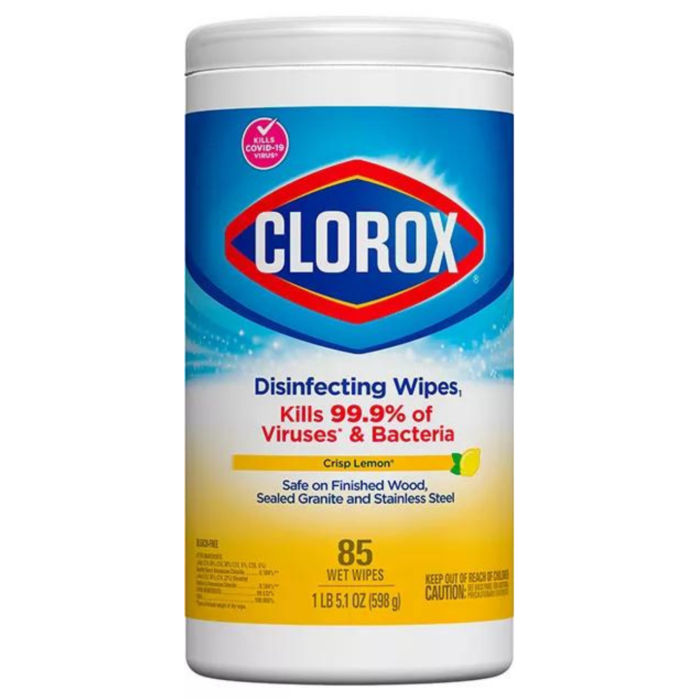 Clorox Disinfecting 85 Crisp Lemon Wet Wipes Kills 99.9% of Viruses and ...