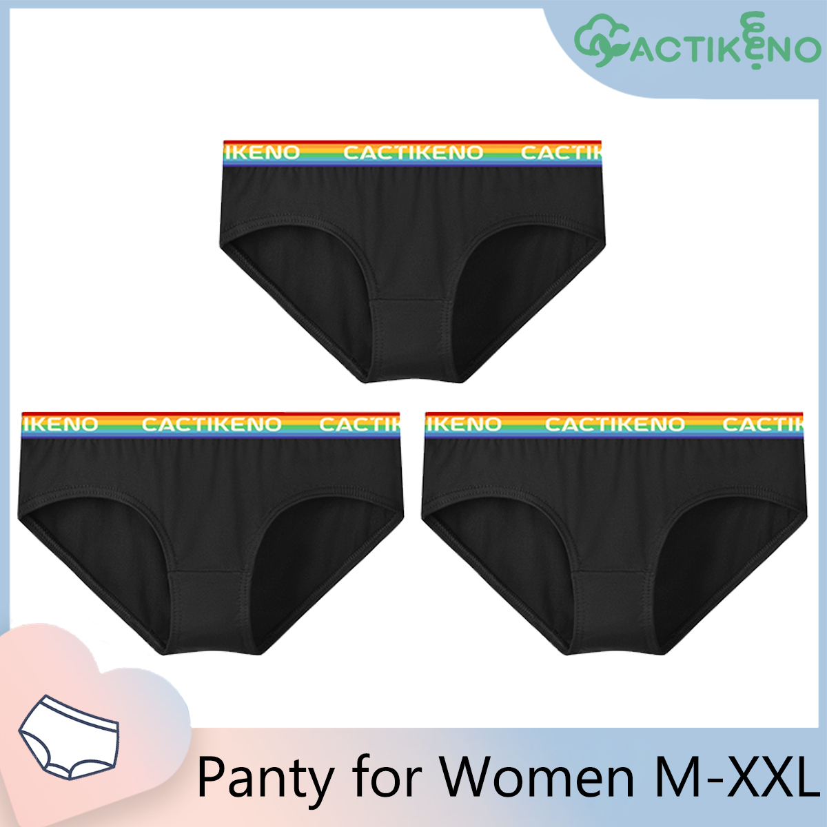 Fashion 3PCs Stretchy Tummy Control Underwear Panty BIG Size