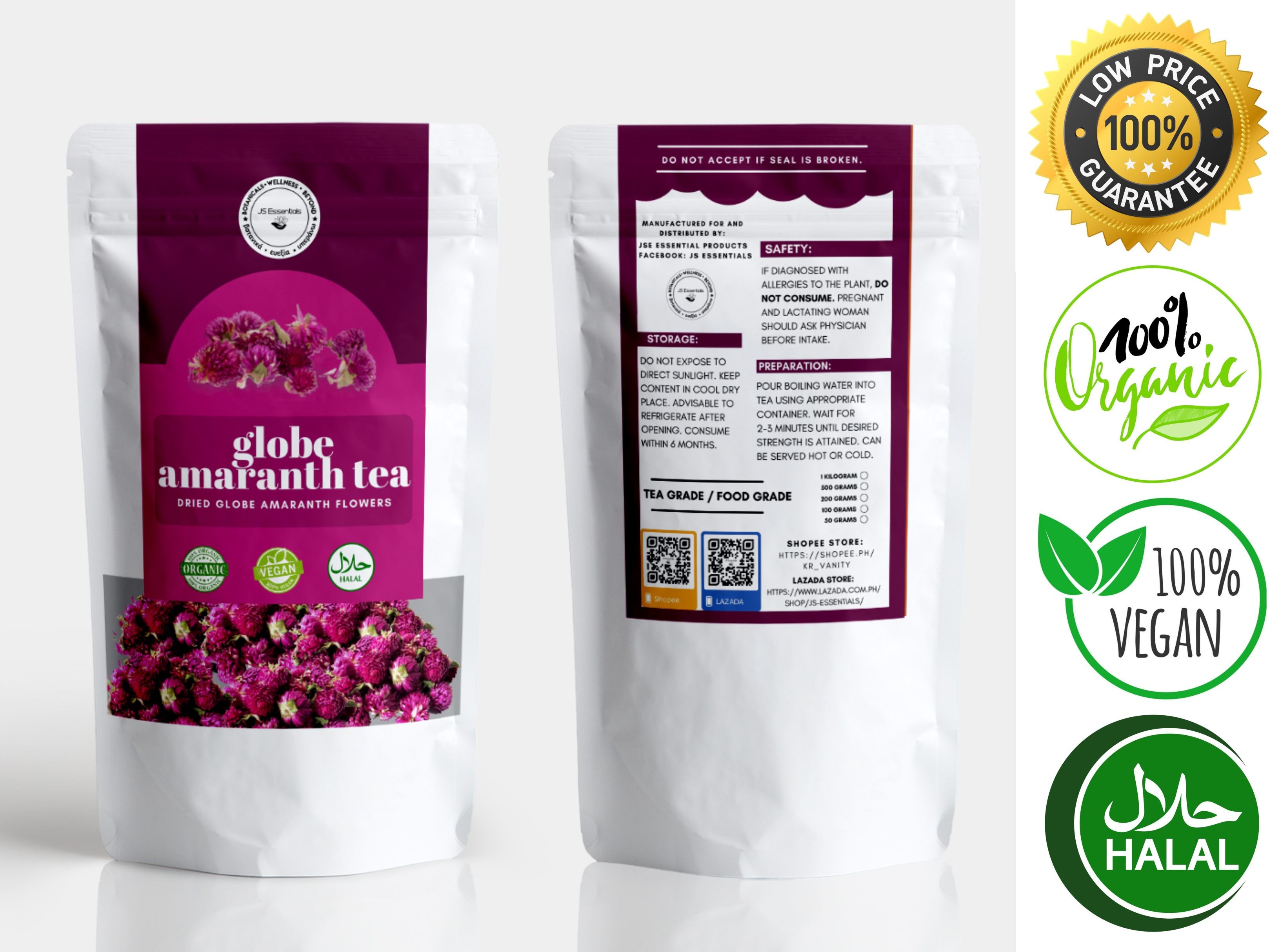 RED Globe Amaranth Tea Dried Loose Amaranth Flower Buds Lazada PH