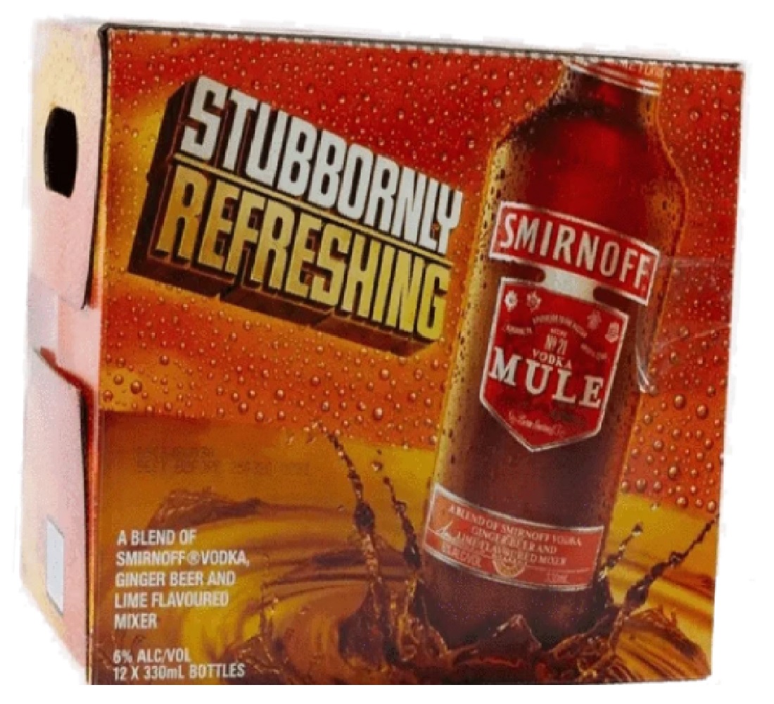 Smirnoff Mule Lime Ginger Beer & Vodka Cocktail 12 x 330mL Lazada PH