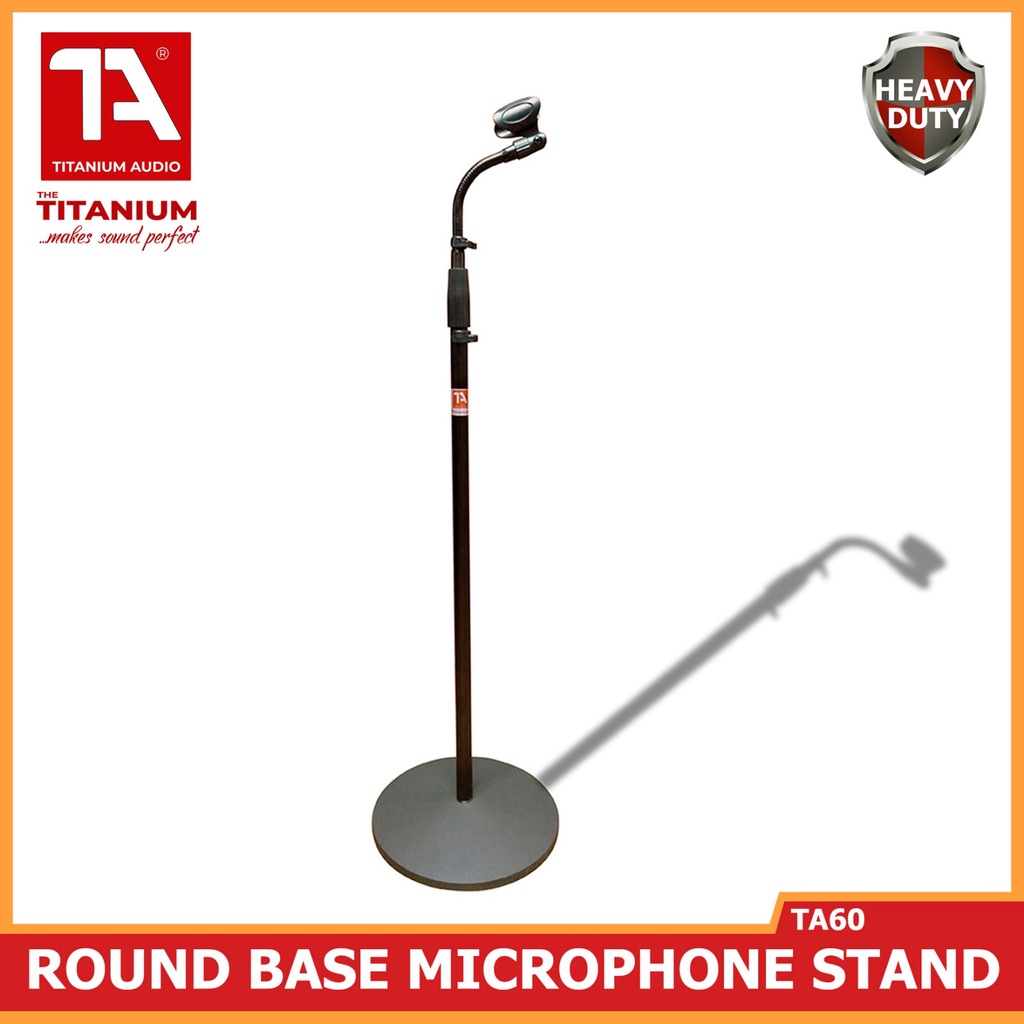 Titanium Audio Microphone Stand TA60 Round Base Heavy Duty / Mic stand