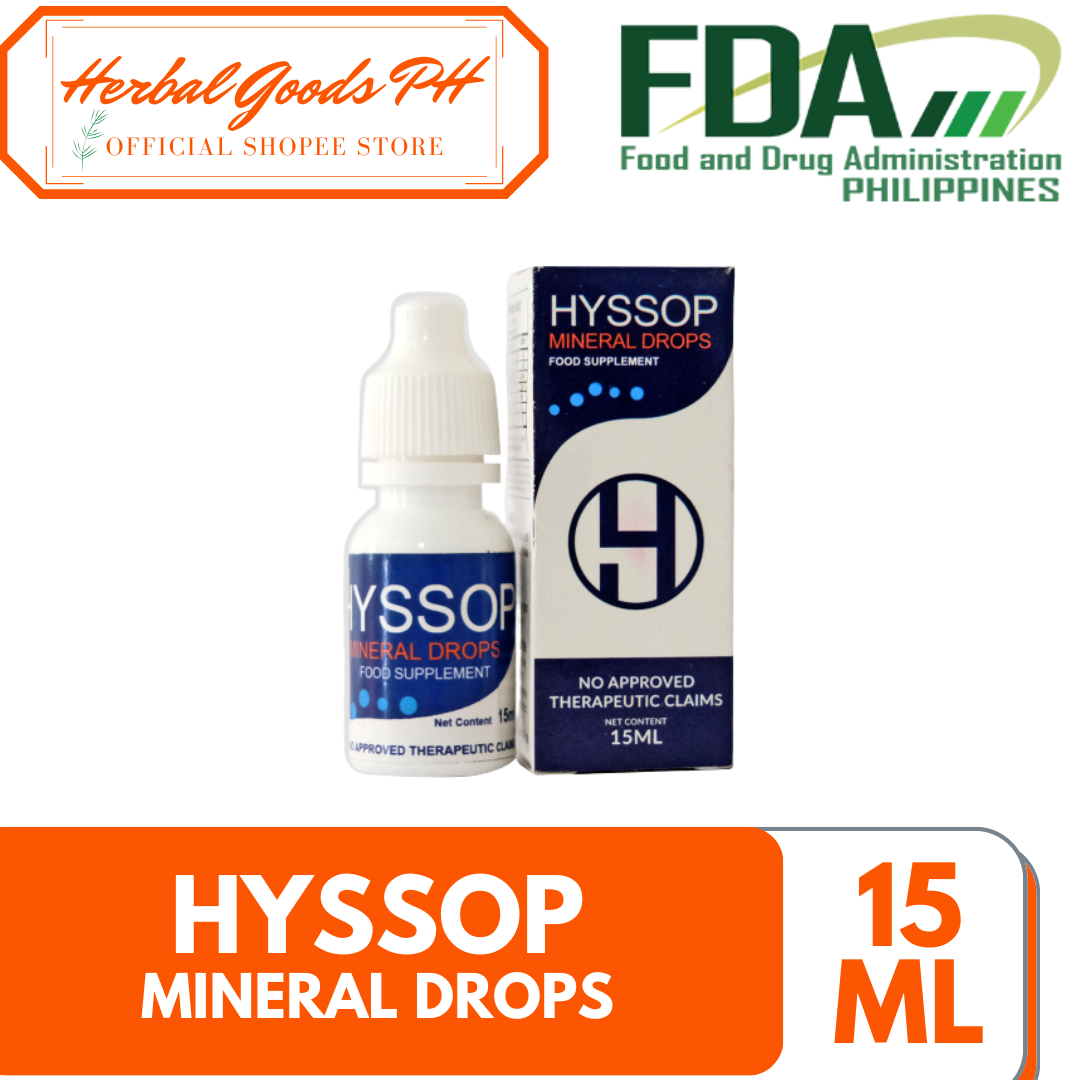 Hyssop Mineral Drops Redness Astigmatism Macular Degeneration Diabetic