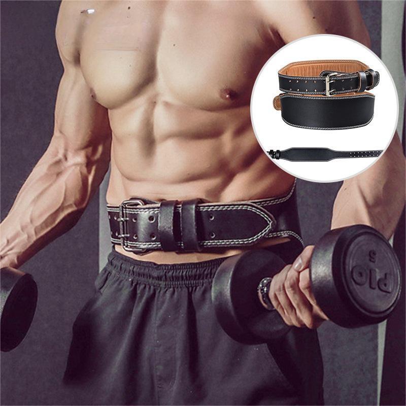 Weightlifting Gym Belt Lifting Belt Back Support Cowhide Leather