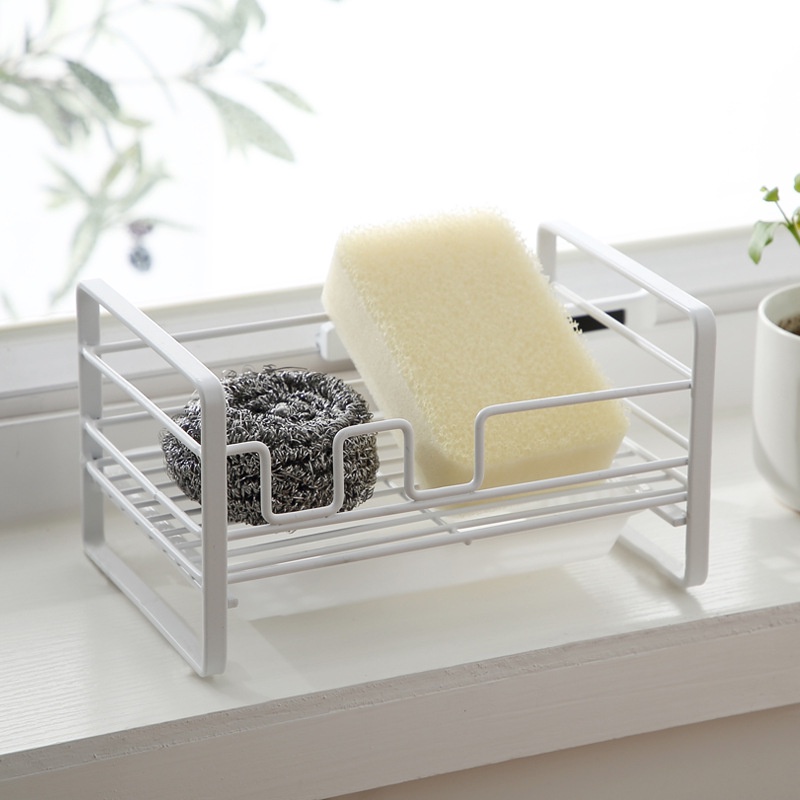 High Quality Kitchen Sponge Rack Steel Ball Soap Drain Dish Cloth Sink