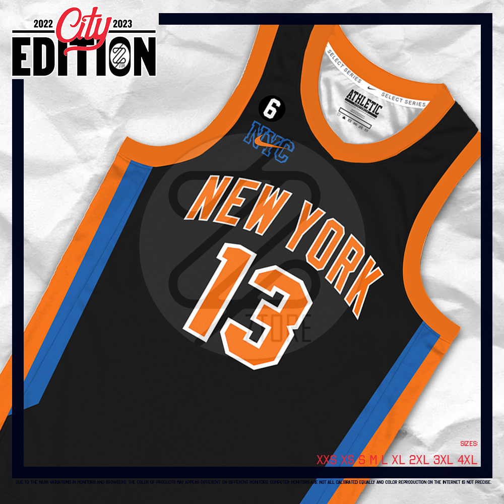 NANZAN 2022-23 City Edition NBA NEW YORK KNICKS Evan Fournier Sublimation  Premium Jersey