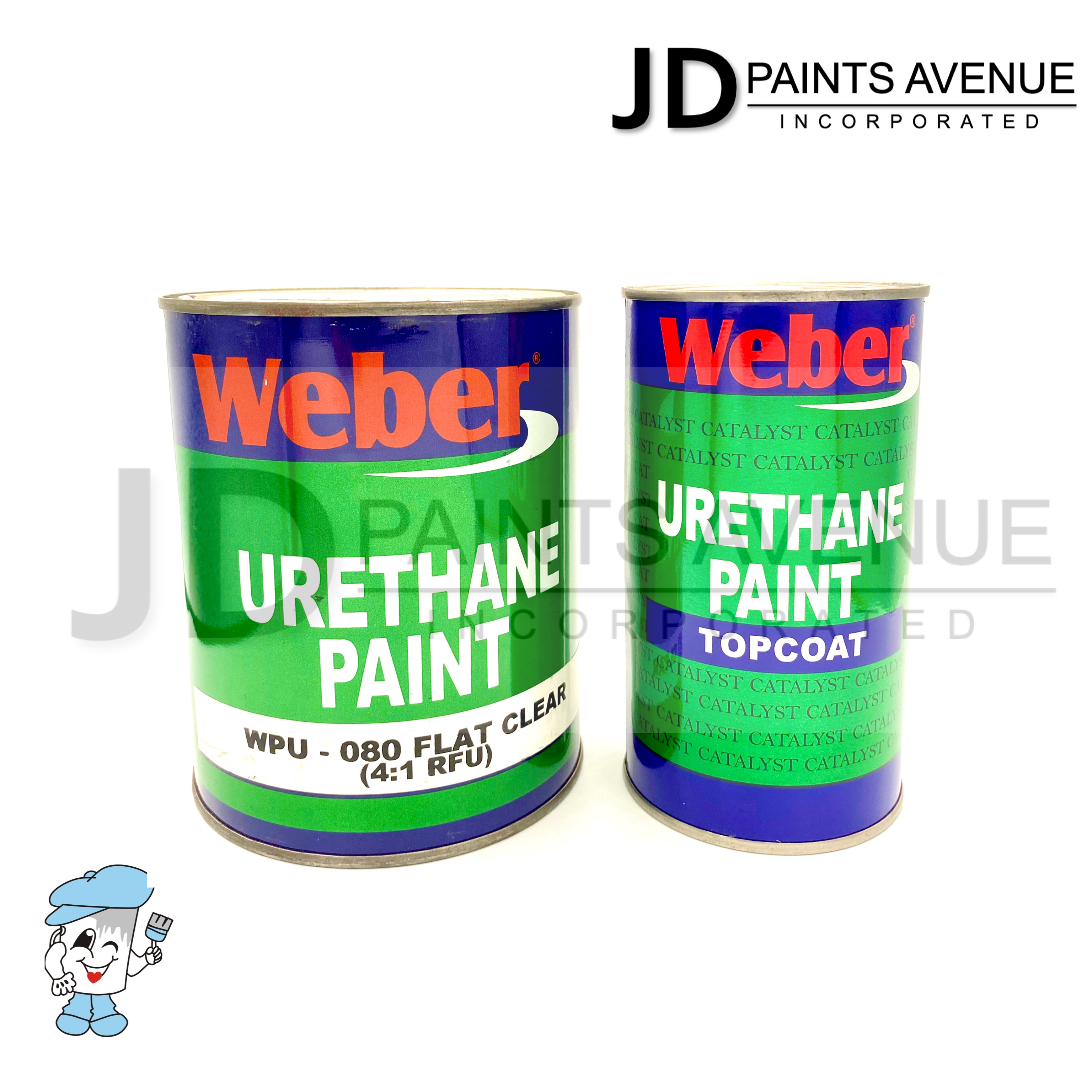 Weber Urethane Topcoat Flat Clear w/ catalyst WPU080 (liter) Lazada PH