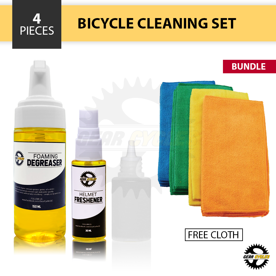 (BUNDLE) Gear Cycles Foaming Degreaser Helmet Freshener Chain Lube