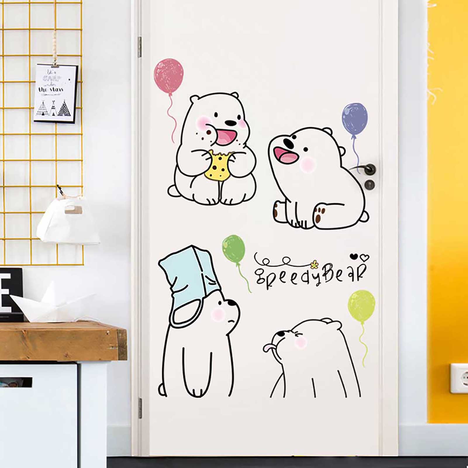 Farfi Wall Sticker Lovely Self Adhesive Home Decal Removable Wall Decal