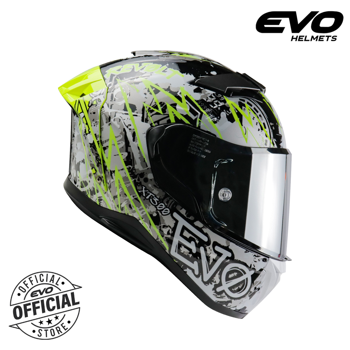 EVO XT300 Revolt Dual Visor Full Face Helmet Motorcycle with Free Clear Lens Lazada PH