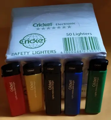 CLASS A CRICKETS LIGHTER X50 PCS,ELECTRONIC LIGHTER IN ASSORTED COLOR PER BOX