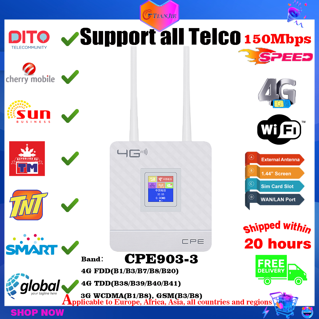 4G LTE Wifi Router 300Mbps Broadband Unlock 4G 3G Mobile Hotspot Router
