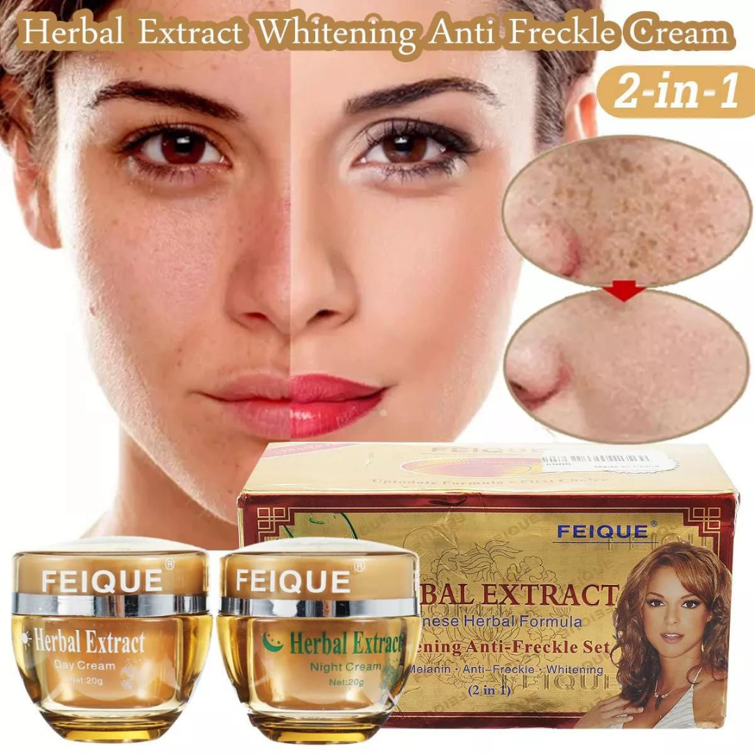 🔥[FEIQUE Herbal WHITENING + DARK SPOT ERASER + MOISTURIZER Extract
