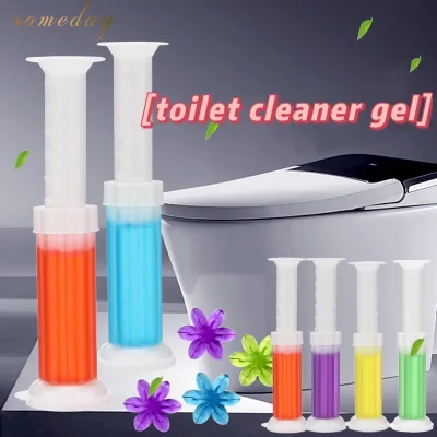 Aromatic Toilet Bowl Cleaner Deodorant Gel Fragrance Bathroom Freshener Toilet Gel Stamp Cleaner Flask Odor Remover (Flower shaped)
