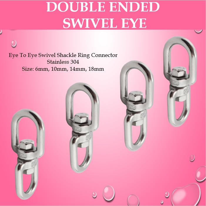 Hoisting Machine STAINLESS DOUBLEENDED SWIVEL, EYE TO EYE SWIVEL