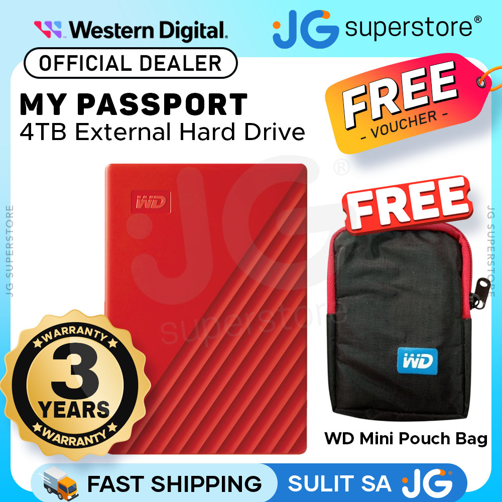 Western Digital WD My Passport Slim External HDD Storage 1TB 2TB