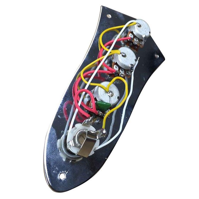 1 Piece 3 Bands Active Passive Preamp Jazz Bass Control Plate Assembly