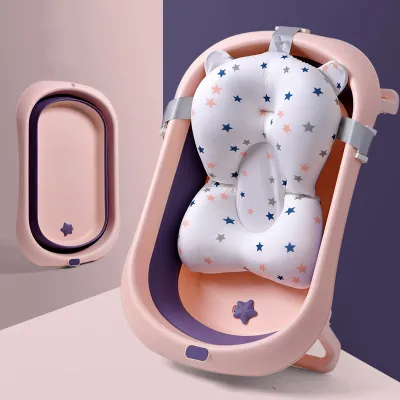 【COD】Baby Bathtub Bathtub Baby Foldable Baby Sit and Lying Large Bathtub Child Household Newborn Children's Products