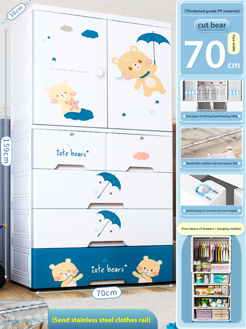 Baby's clothes Storage Thick Plastics Plastics drawer and